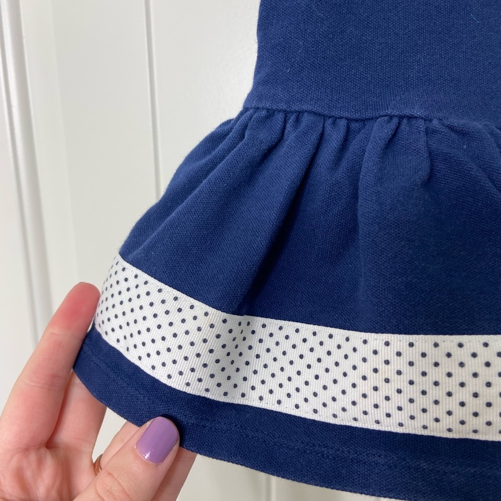 EUC Tommy Hilfiger baby girl’s navy collared sleeveless golf dress 18 months - Picture 3 of 7